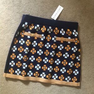 Janie and Jack Navy Floral Skirt Holiday
